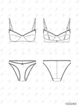 MOLDES CONJUNTO INTERIOR MUJER 2403