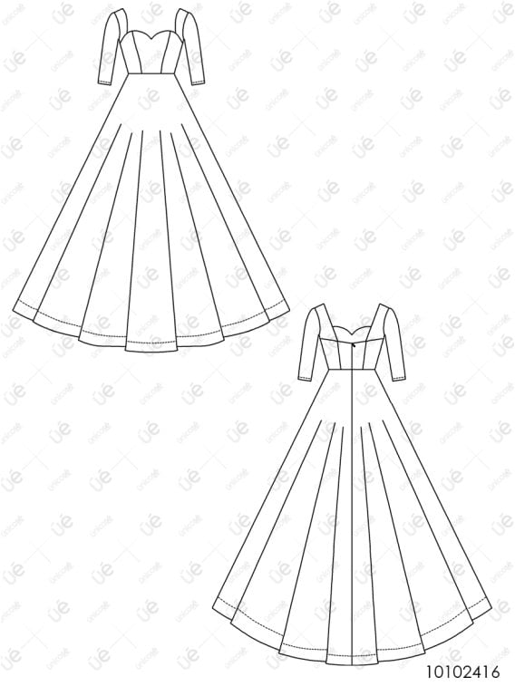 MOLDE VESTIDO NOVIA 2416