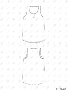 MOLDE PIJAMA CAMISON BASICO MUJER 2401