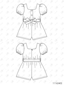 MOLDE ENTERITO CORTO NIÑA 2402