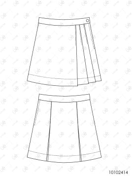 MOLDE FALDA ESCOLAR TABLAS 2401