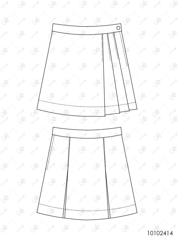 MOLDE FALDA ESCOLAR TABLAS 2401