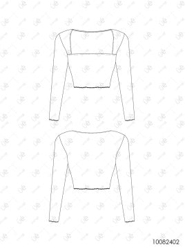 MOLDE TOP CORTO MUJER 2402