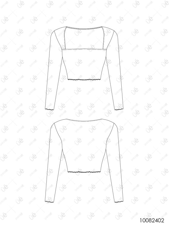 MOLDE TOP CORTO MUJER 2402