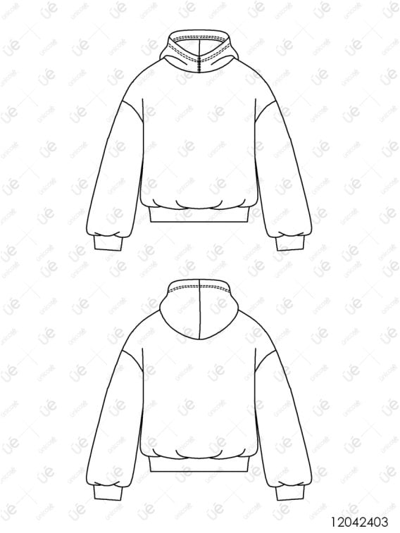 MOLDE POLERON HOODIE OVERSIZE HOMBRE 2402