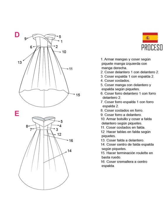 MOLDE VESTIDO LARGO MUJER 2007