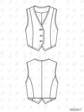 MOLDE CHAQUETA CHALECO MUJER 2417