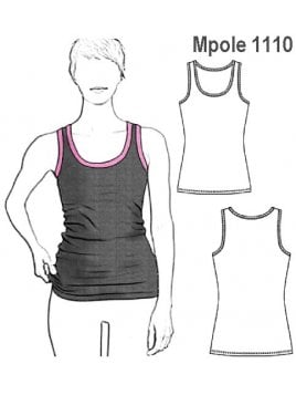 CAMISETA MUJER CON VIVO DE TELA IGUAL O