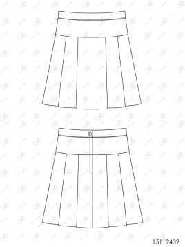 MOLDE ESCOLAR FALDA TABLAS 2402