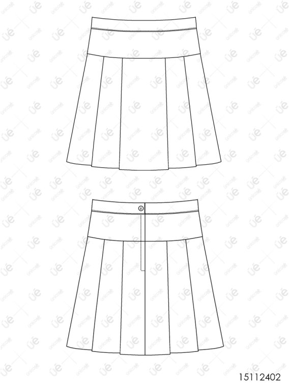 MOLDE ESCOLAR FALDA TABLAS 2402
