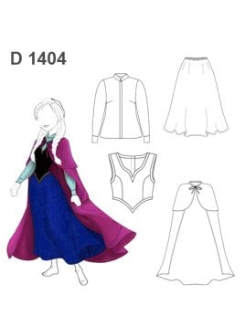 MOLDE DISFRAZ PRINCESA DE CUENTO 1404