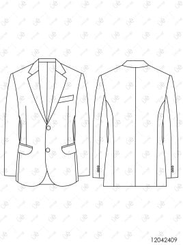 MOLDE CHAQUETA CLASICA HOMBRE 2409