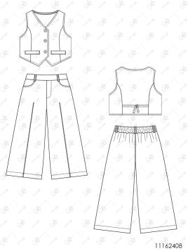 MOLDE ENTERITO CONJUNTO NIÑA 2408