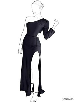 MOLDE VESTIDO LARGO MUJER 2418