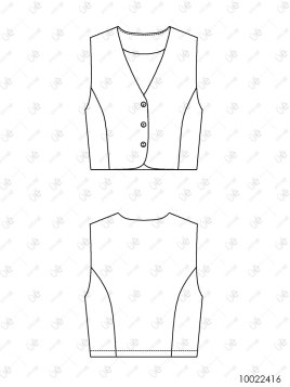 MOLDE CHAQUETA CHALECO MUJER 2416