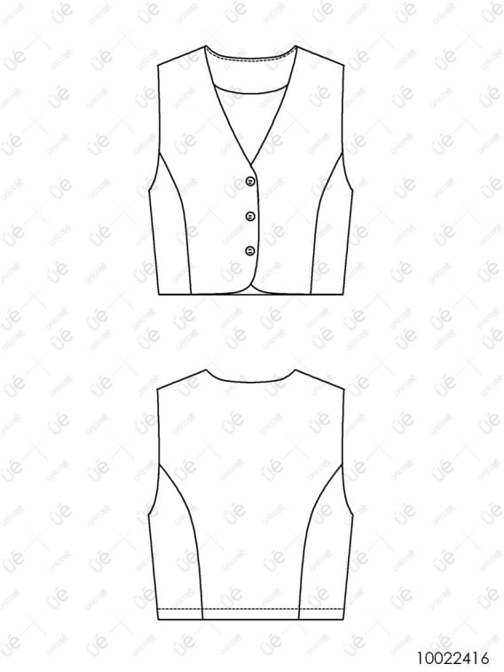 MOLDE CHAQUETA CHALECO MUJER 2416