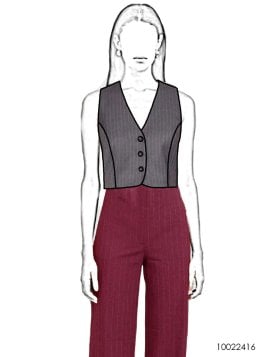 MOLDE CHAQUETA CHALECO MUJER 2416