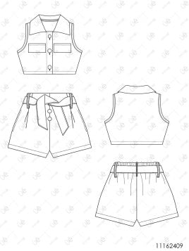 MOLDE ENTERITO CONJUNTO NIÑA 2409