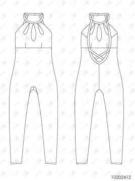 MOLDE DEPORTE CATSUIT MUJER 2412