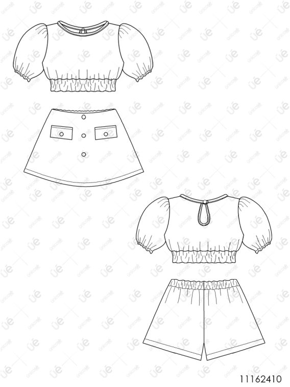 MOLDE ENTERITO CONJUNTO NIÑA 2410