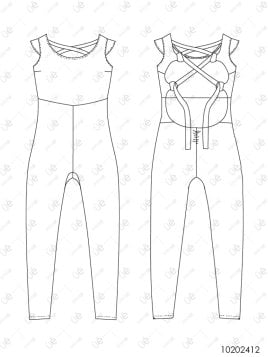 MOLDE DEPORTE CATSUIT MUJER 2413