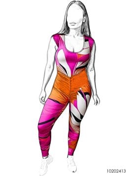 MOLDE DEPORTE CATSUIT MUJER 2413