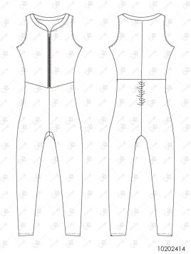 MOLDE DEPORTE CATSUIT MUJER 2415