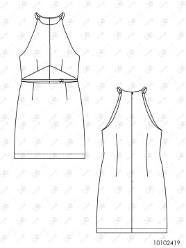 MOLDE VESTIDO CORTO MUJER 2419