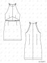 MOLDE VESTIDO CORTO MUJER 2419