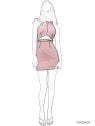 MOLDE VESTIDO CORTO MUJER 2419