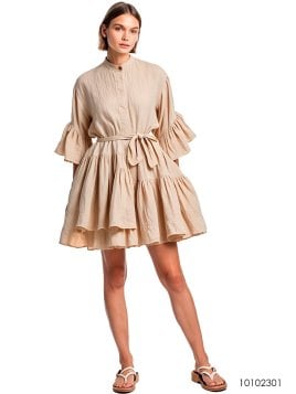 MOLDE VESTIDO CON VUELOS MUJER 2301