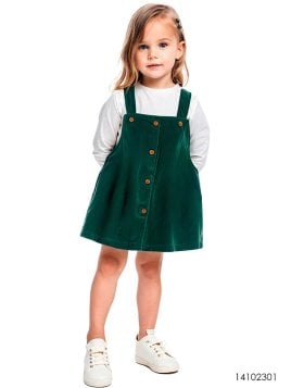 MOLDE VESTIDO JARDINERA BEBE 2301