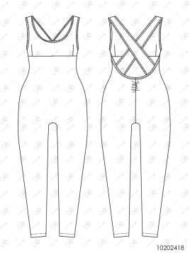 MOLDE DEPORTE CATSUIT MUJER 2418