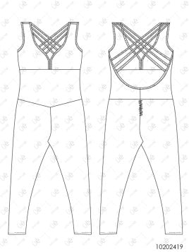 MOLDE DEPORTE CATSUIT MUJER 2419