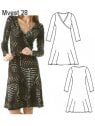 VESTIDO CRUZADO MANGA LARGA MUJER.