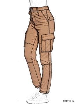 MOLDE PANTALON CARGO MUJER 2214