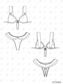 MOLDE TRAJE DE BAÑO 2 PIEZAS MUJER 2402