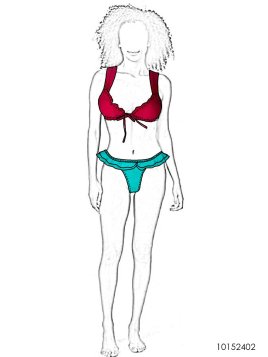 MOLDE TRAJE DE BAÑO 2 PIEZAS MUJER 2402