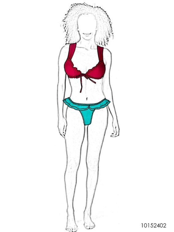 MOLDE TRAJE DE BAÑO 2 PIEZAS MUJER 2402
