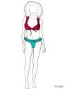 MOLDE TRAJE DE BAÑO 2 PIEZAS MUJER 2402
