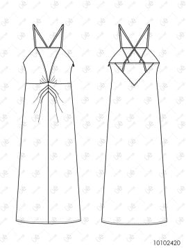 MOLDE VESTIDO MIDI MUJER 2420