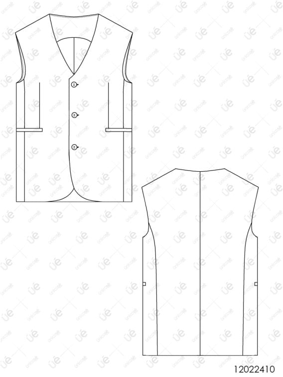 MOLDE CHAQUETA CHALECO HOMBRE 2410