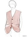 MOLDE CHAQUETA CHALECO HOMBRE 2410