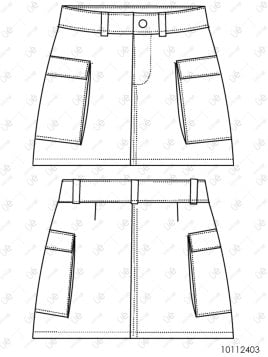 MOLDE FALDA MINI MUJER 2403