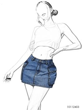 MOLDE FALDA MINI MUJER 2403