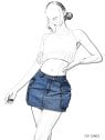 MOLDE FALDA MINI MUJER 2403
