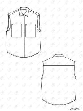 MOLDE CAMISA SIN MANGAS HOMBRE 2401