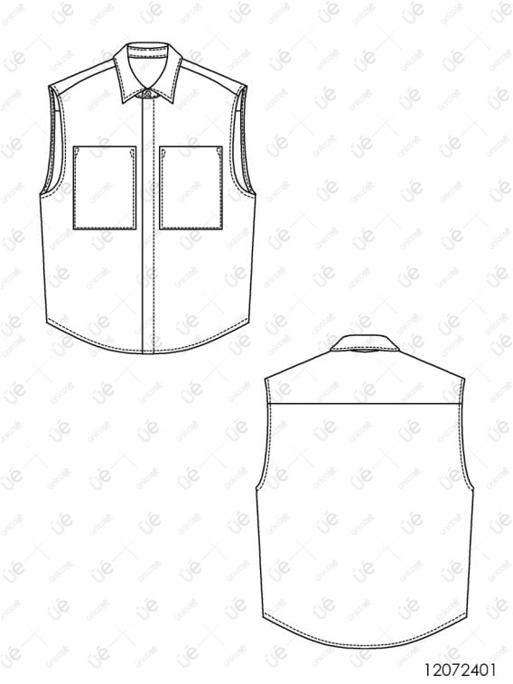 MOLDE CAMISA SIN MANGAS HOMBRE 2401