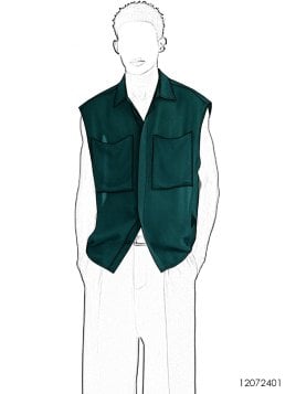 MOLDE CAMISA SIN MANGAS HOMBRE 2401