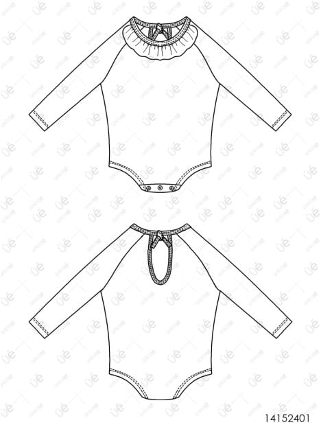 MOLDE TRAJE DE BAÑO 1 PIEZA BEBE 2401